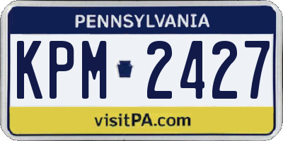 PA license plate KPM2427