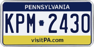 PA license plate KPM2430