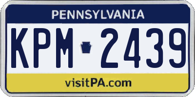PA license plate KPM2439