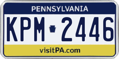 PA license plate KPM2446