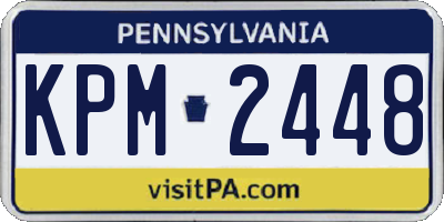 PA license plate KPM2448