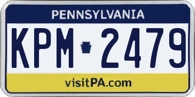 PA license plate KPM2479