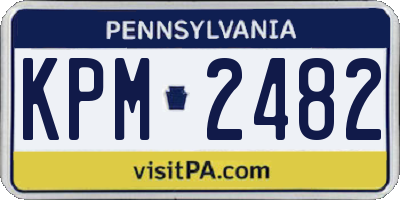 PA license plate KPM2482