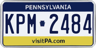PA license plate KPM2484