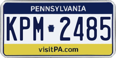 PA license plate KPM2485