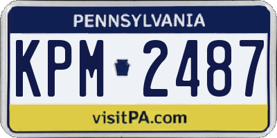 PA license plate KPM2487