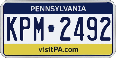 PA license plate KPM2492