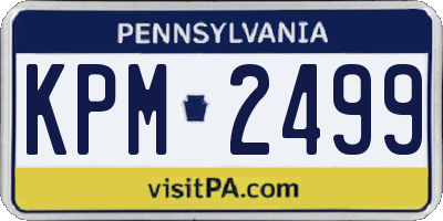 PA license plate KPM2499