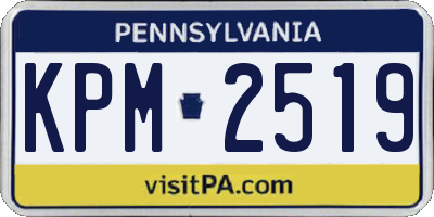 PA license plate KPM2519