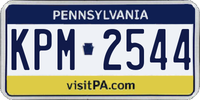 PA license plate KPM2544