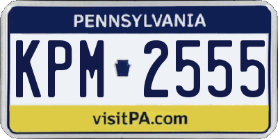 PA license plate KPM2555