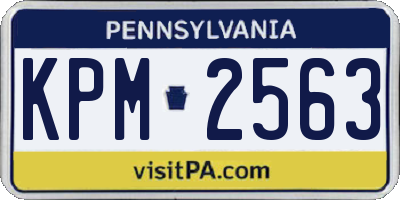 PA license plate KPM2563