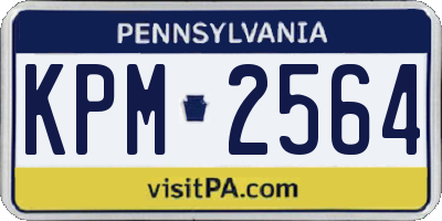 PA license plate KPM2564