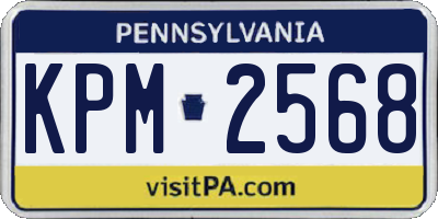 PA license plate KPM2568
