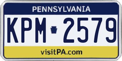 PA license plate KPM2579