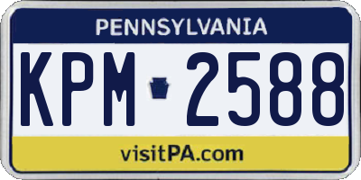 PA license plate KPM2588
