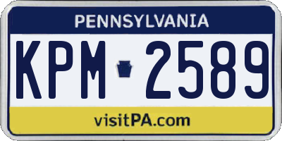 PA license plate KPM2589