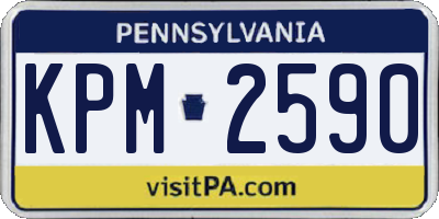 PA license plate KPM2590