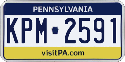 PA license plate KPM2591