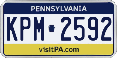 PA license plate KPM2592