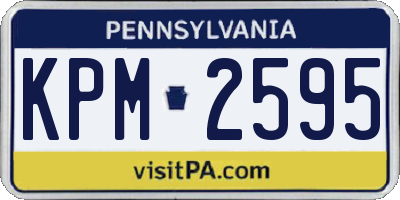 PA license plate KPM2595