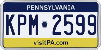 PA license plate KPM2599