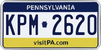 PA license plate KPM2620