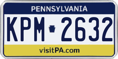 PA license plate KPM2632