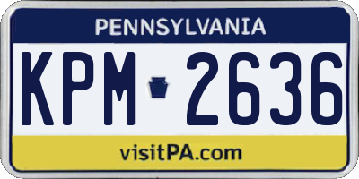PA license plate KPM2636