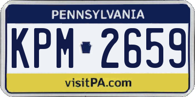 PA license plate KPM2659