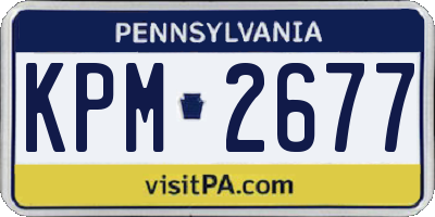 PA license plate KPM2677