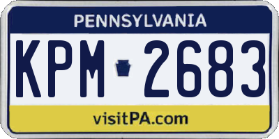 PA license plate KPM2683