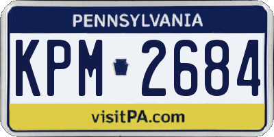 PA license plate KPM2684
