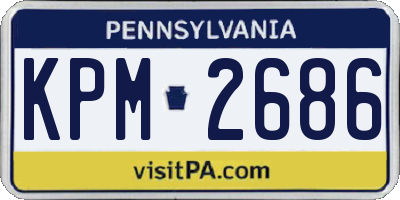 PA license plate KPM2686