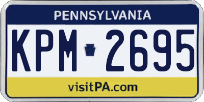 PA license plate KPM2695