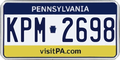PA license plate KPM2698