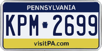 PA license plate KPM2699