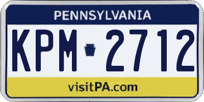 PA license plate KPM2712