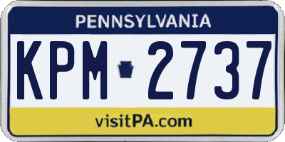 PA license plate KPM2737