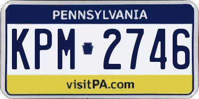 PA license plate KPM2746