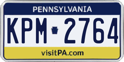 PA license plate KPM2764