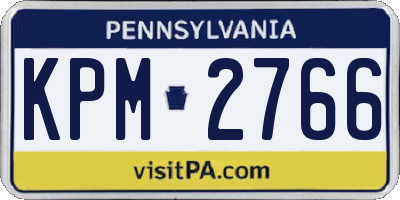PA license plate KPM2766