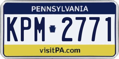 PA license plate KPM2771
