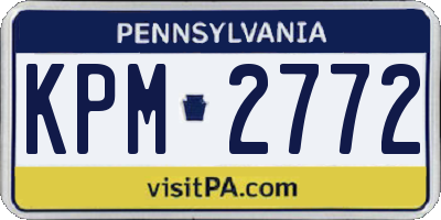PA license plate KPM2772