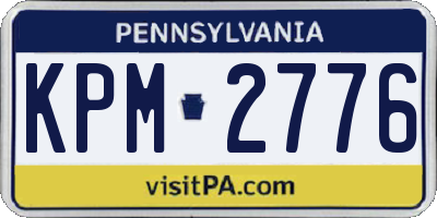 PA license plate KPM2776