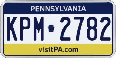 PA license plate KPM2782
