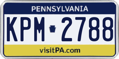 PA license plate KPM2788