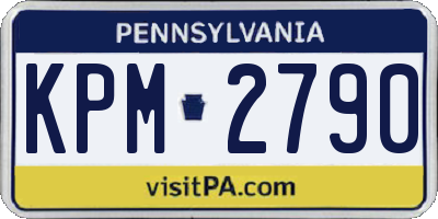 PA license plate KPM2790