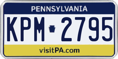 PA license plate KPM2795