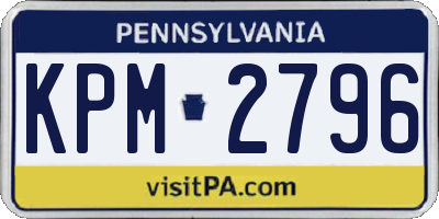 PA license plate KPM2796